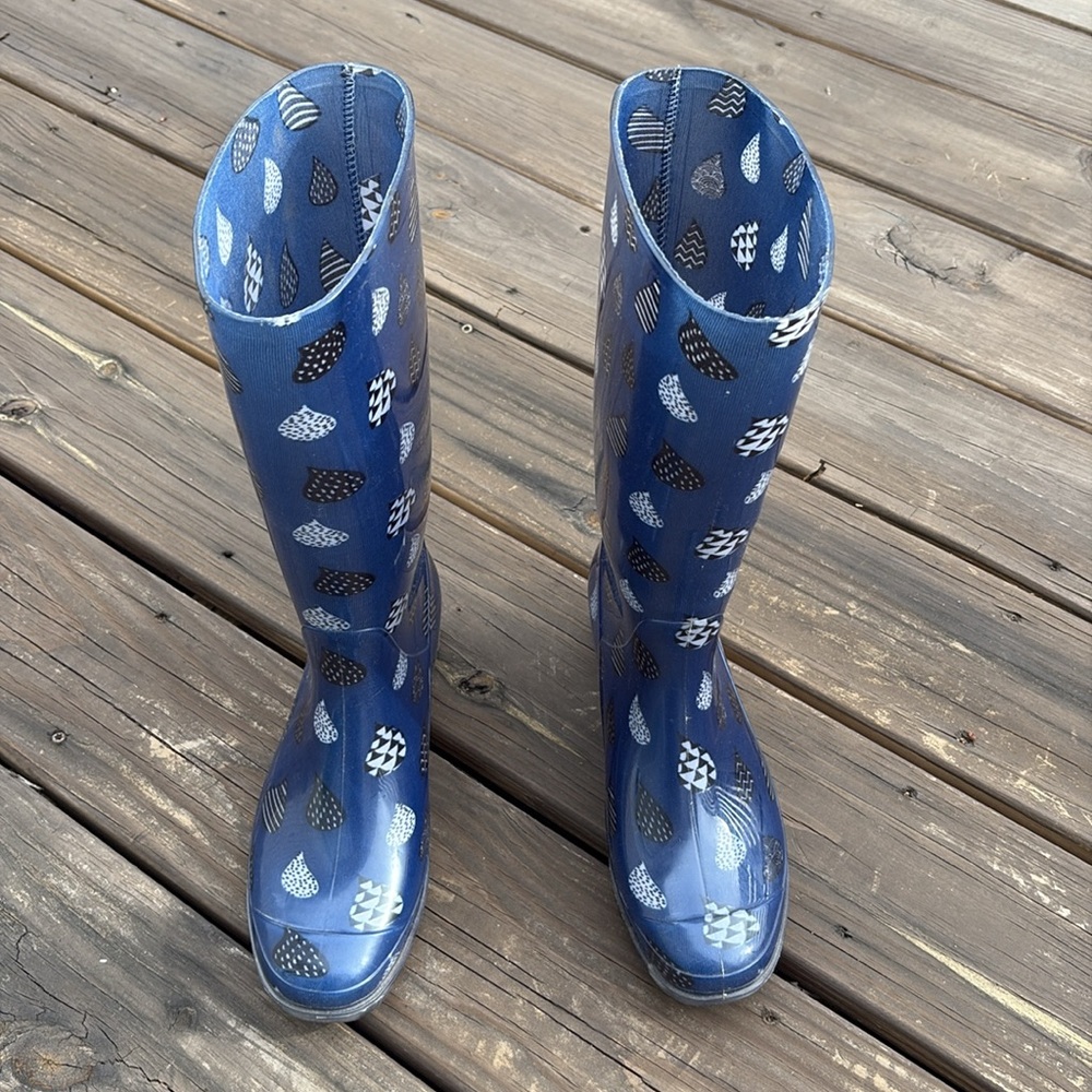 Toms | Knee High Blue Waterproof Rain Boots